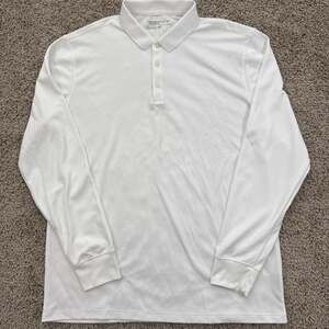 Nike Golf Men's Dri-FIT Long Sleeve Victory Polo Shirt White Size M EUC